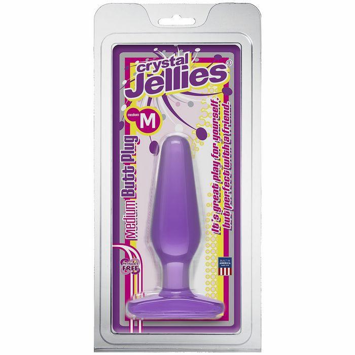 Crystal Jellies Medium Butt Plug in Purple