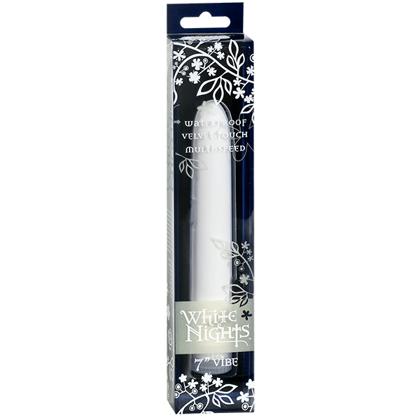 Doc Johnson White Nights 7 Inch Velvet Touch Vibrator