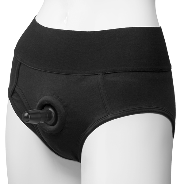 Doc Johnson Vac-U-Lock Panty Harness With Plug - S/M and L/XL