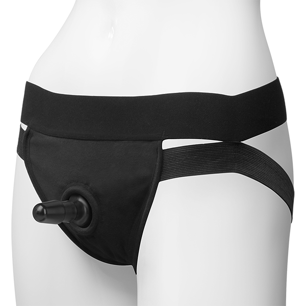 Vac-U-Lock Dual-Strap Panty Adjustable Harness With Plug - Two Size Options!
