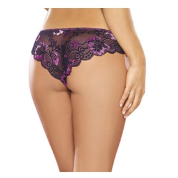 Cheeky Panty Medium Iris/ Black
