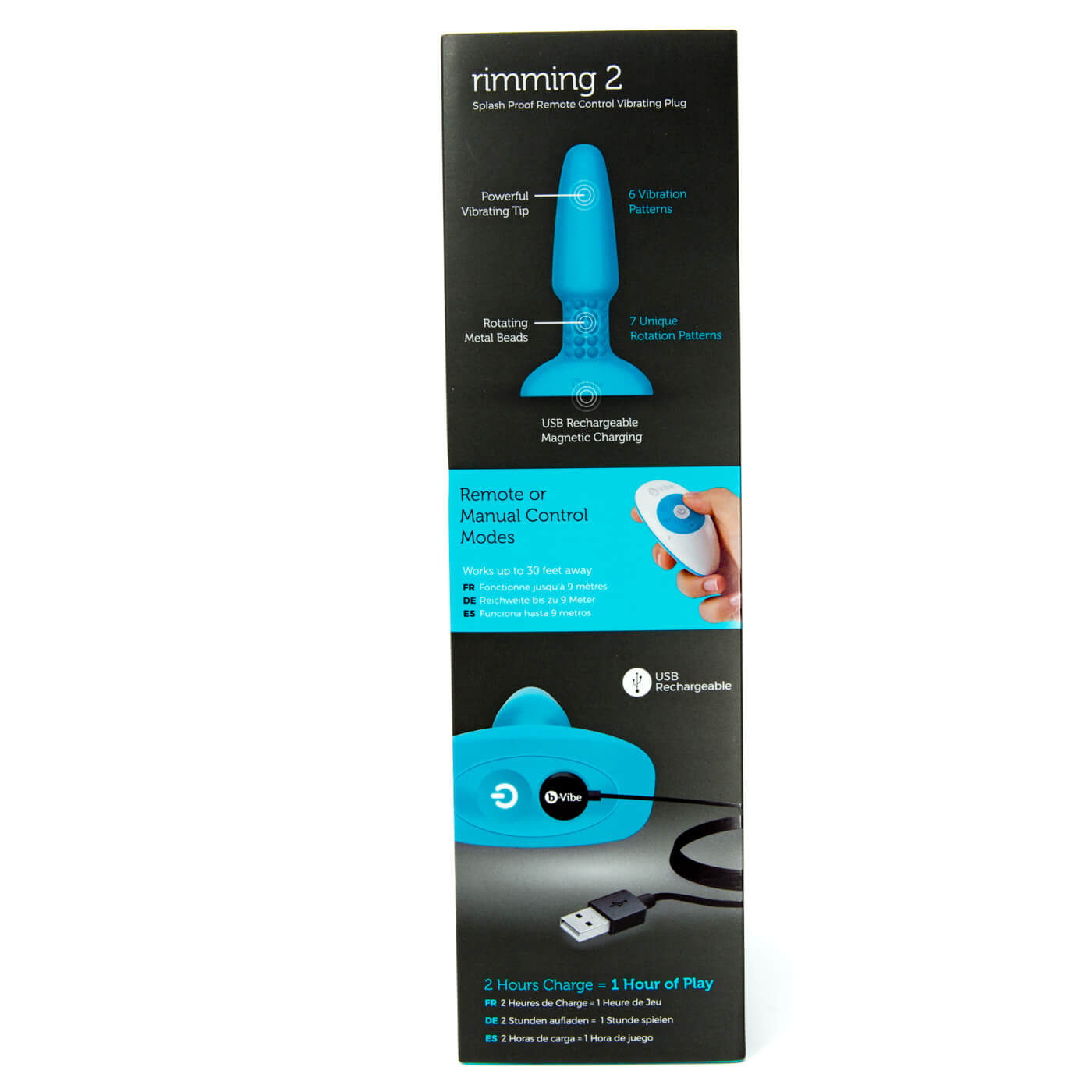 b-Vibe Rimming Remote Control 13 Function USB Rechargeable Vibrating Butt Plug