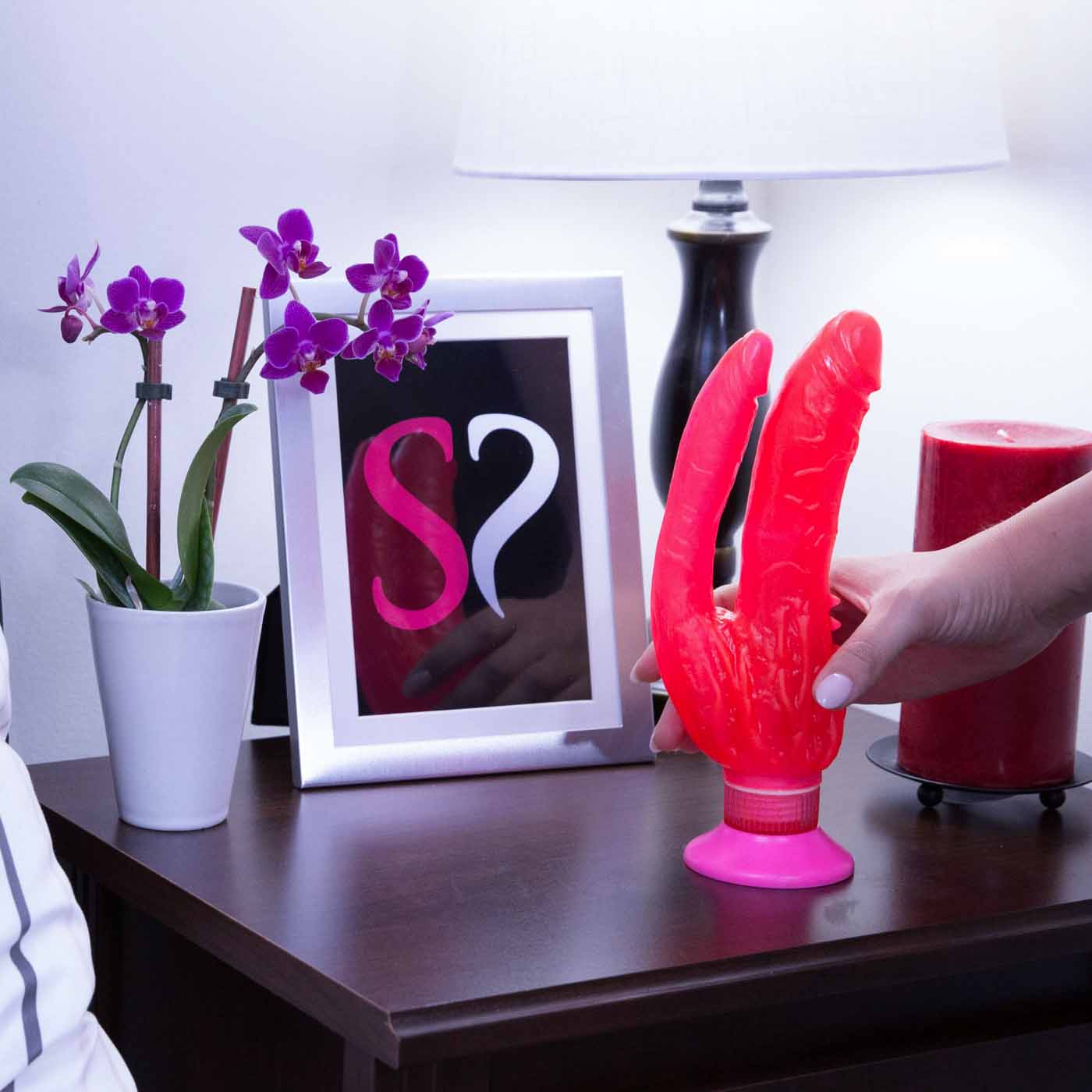 Wall Bangers Waterproof Double Penetrator Suction Cup Vibrator