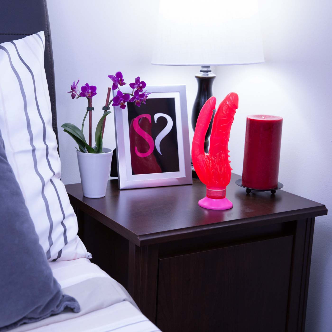 Wall Bangers Waterproof Double Penetrator Suction Cup Vibrator