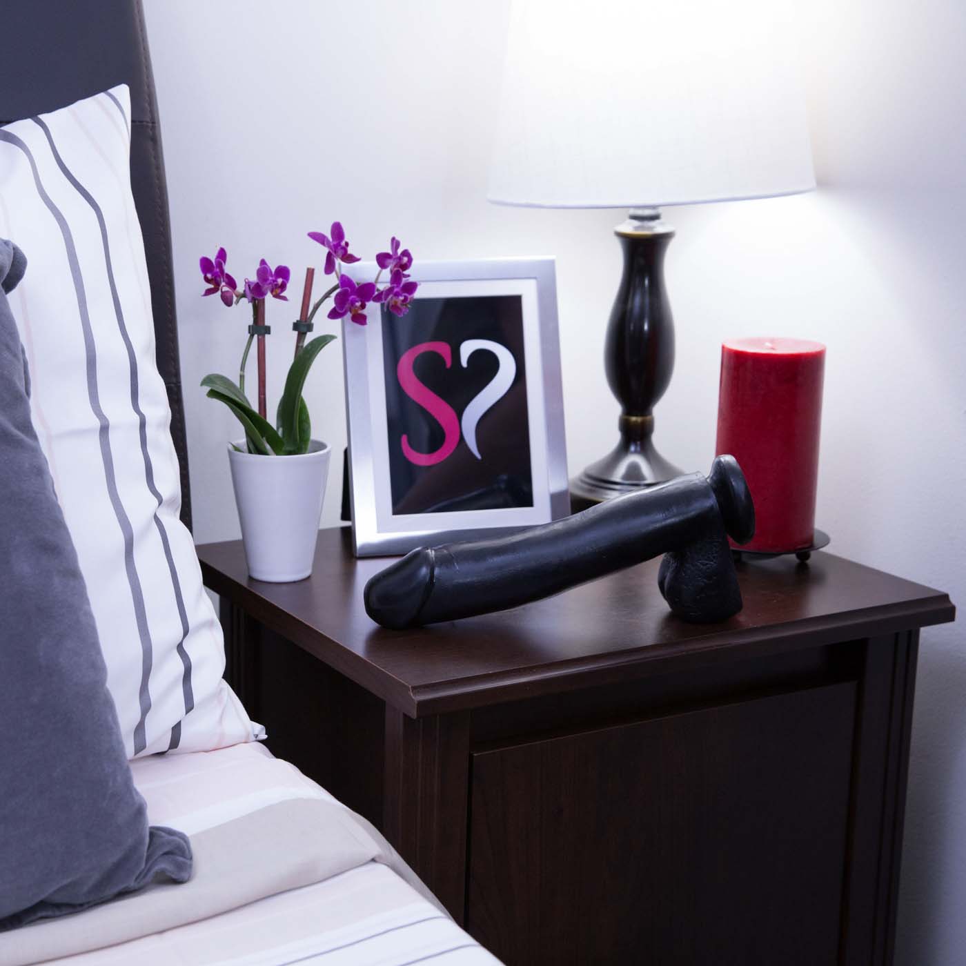 Basix 10 Inch Black Suction Cup Dildo
