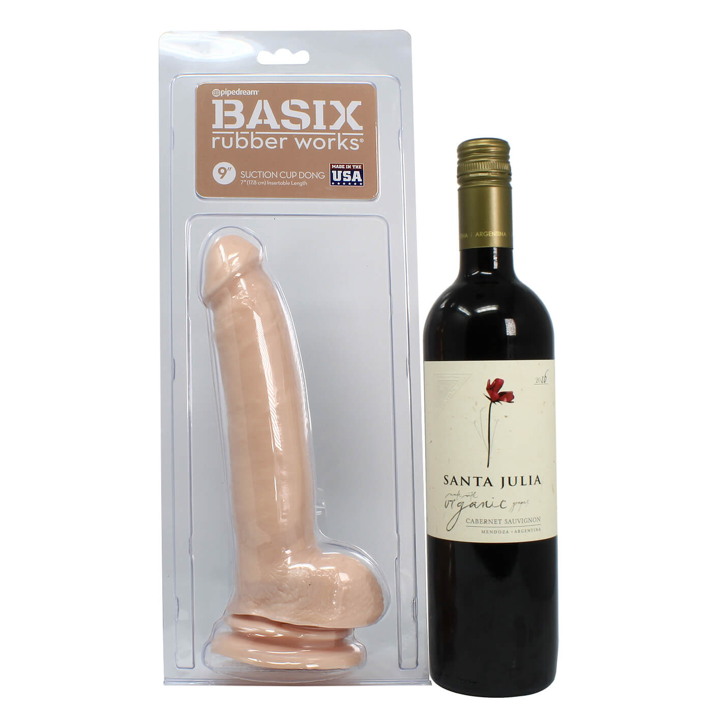 Basix 9 Inch Suction Cup Dildo