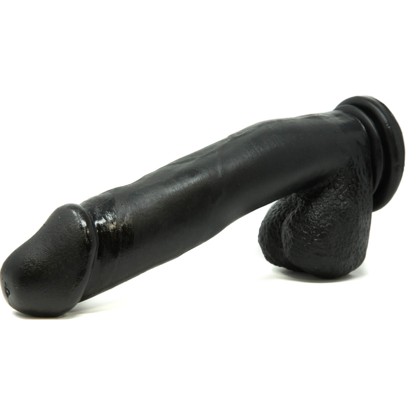 Basix Realistic Large Black ( Or White) Dildo with Suction Cup 12 inch