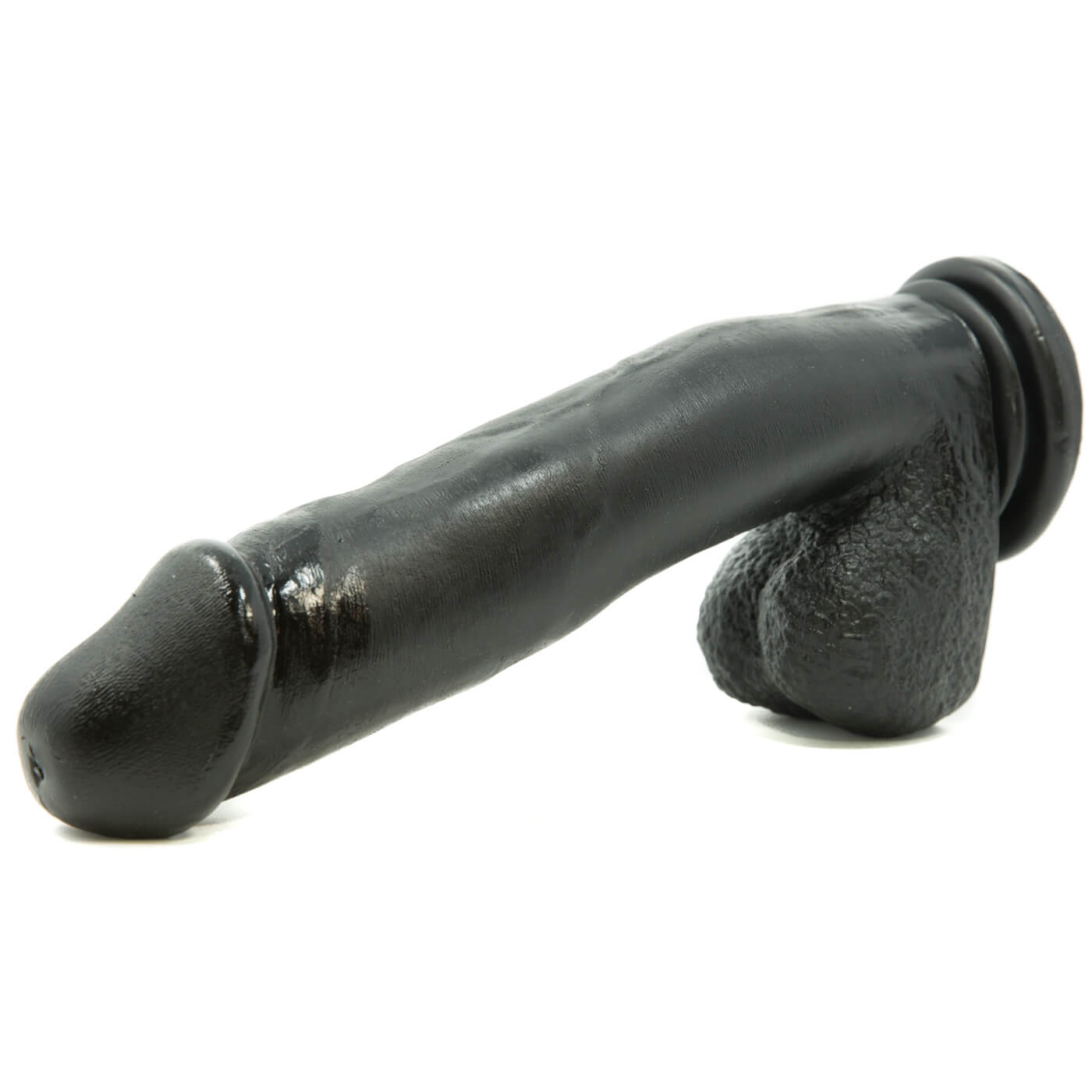 Basix Realistic Large Black ( Or White) Dildo with Suction Cup 12 inch