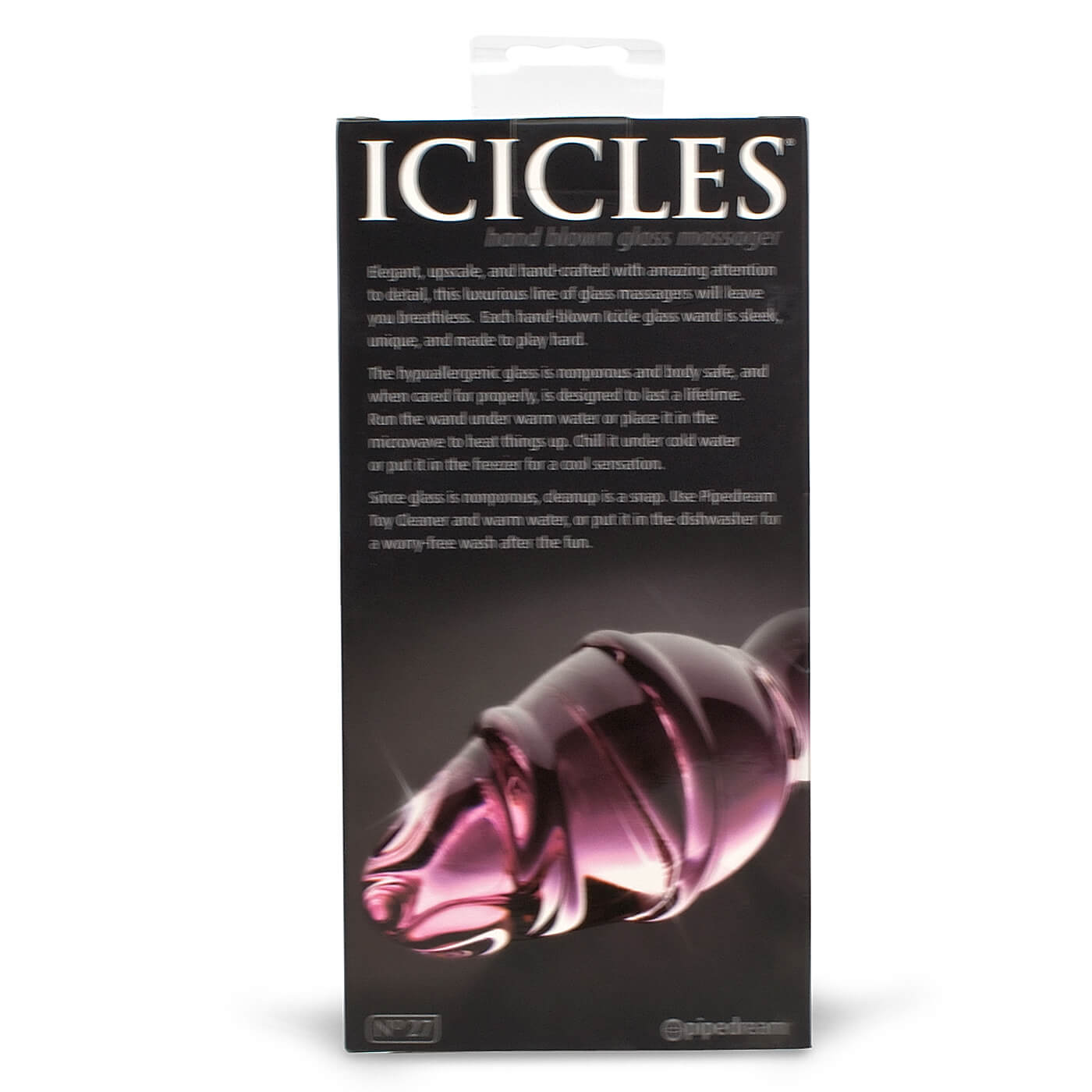 Icicles No. 27 Glass Pink Butt Plug