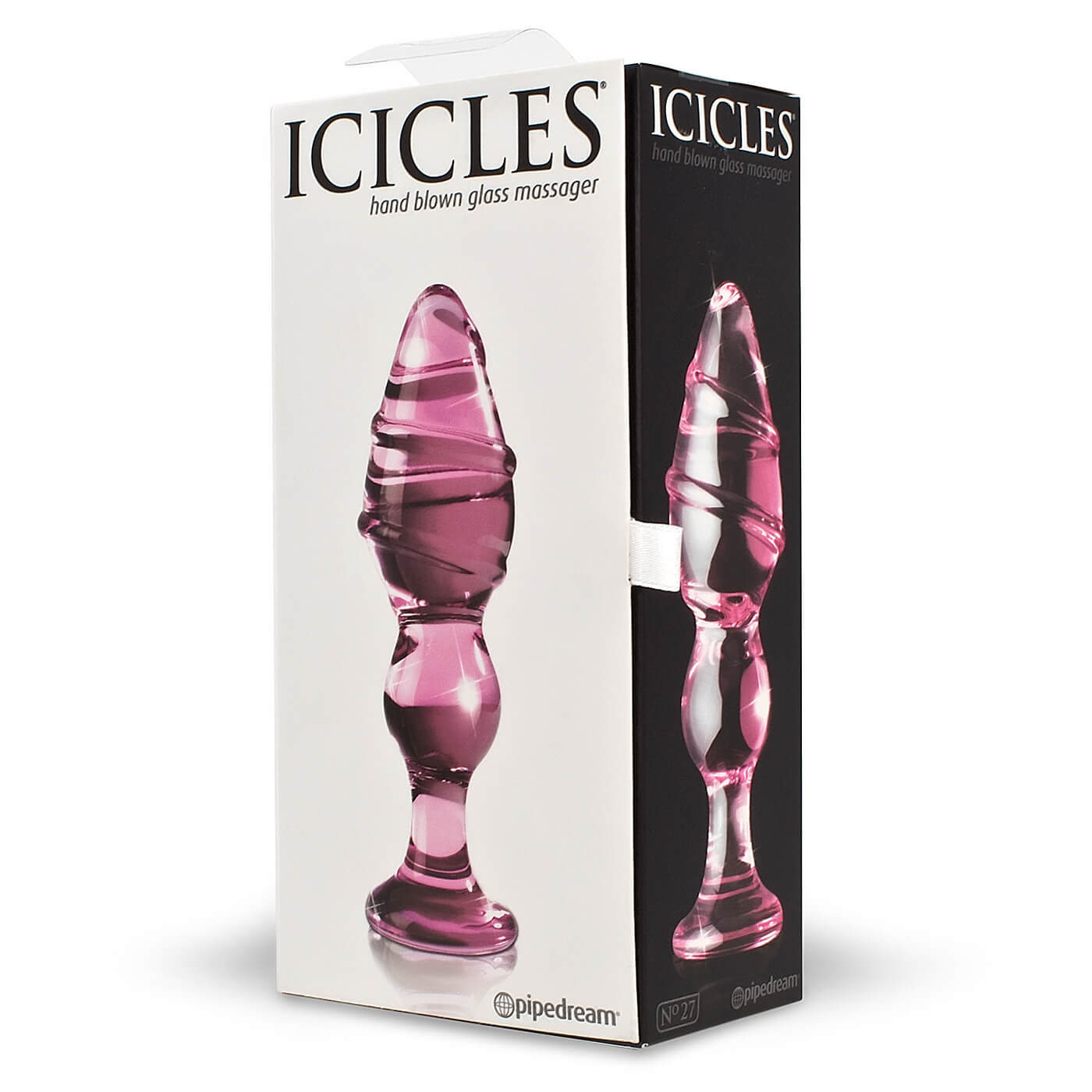 Icicles No. 27 Glass Pink Butt Plug