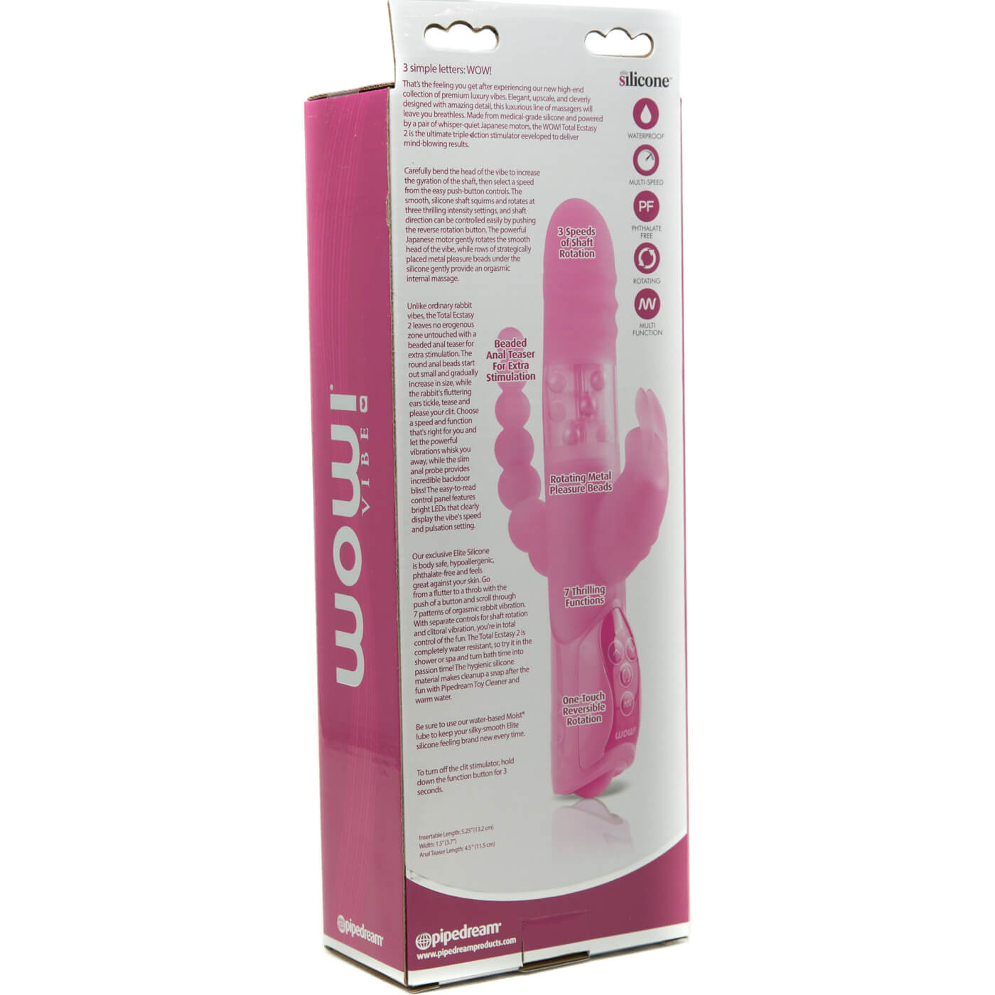 Total Ecstacy 2 Silicone Rabbit Vibrator