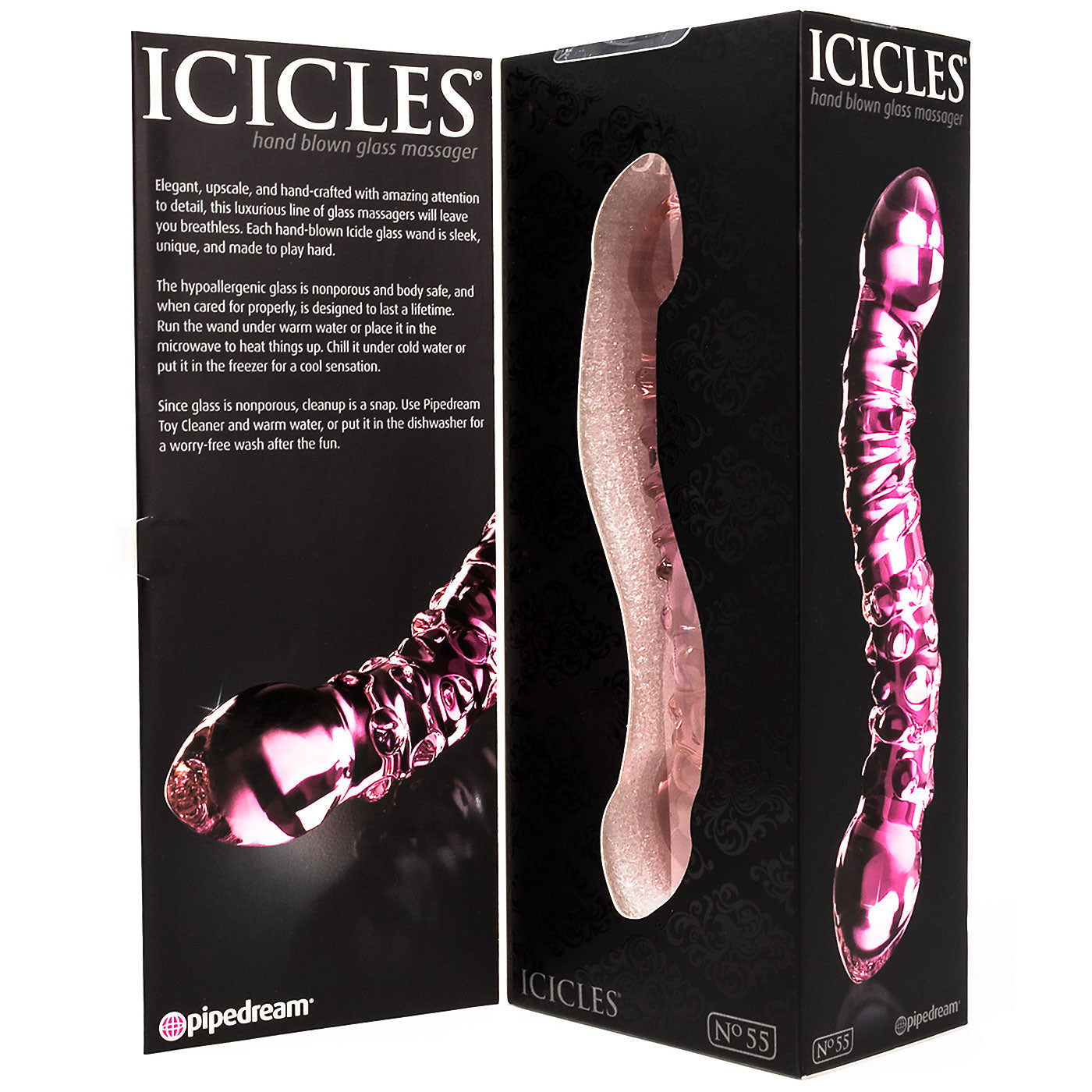Icicles No. 55 G-Spot Curved Glass Dildo