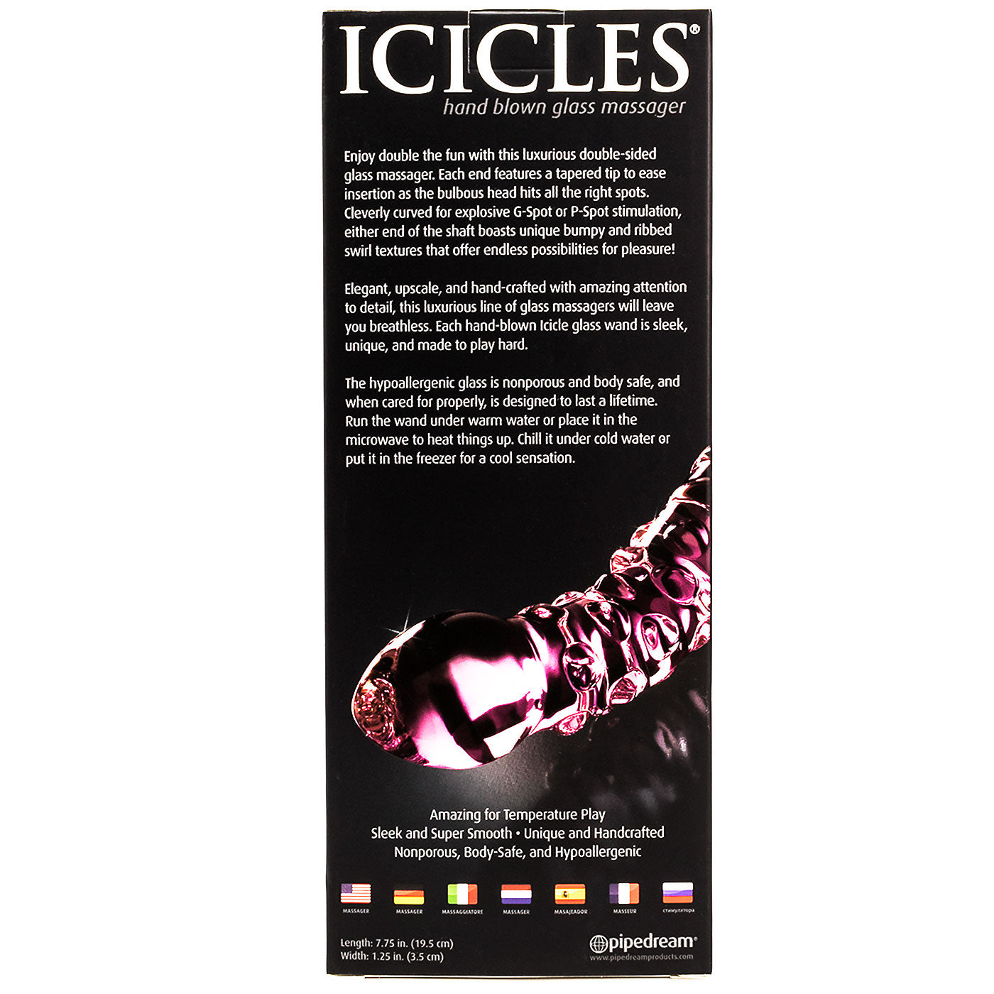 Icicles No. 55 G-Spot Curved Glass Dildo