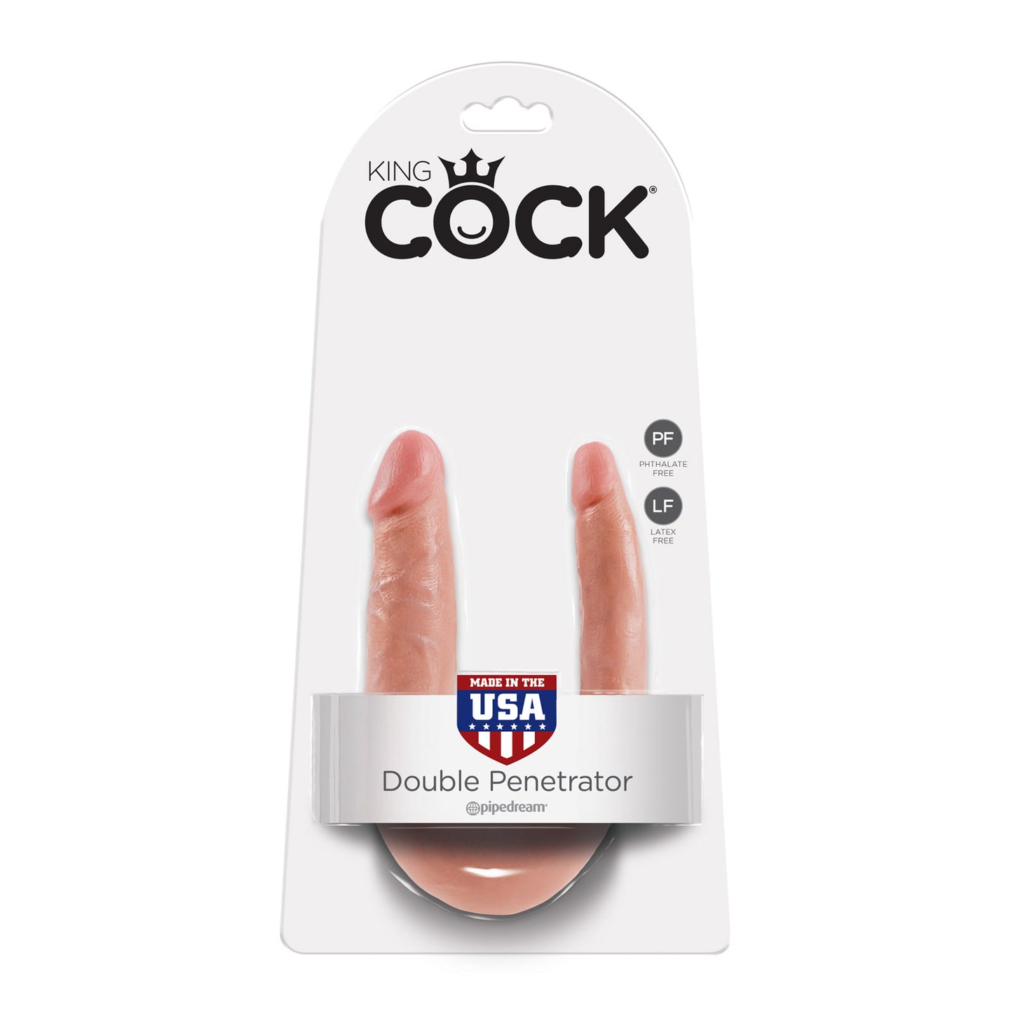 King Cock Ultra Realistic U-Shaped Small Double Trouble Dildo