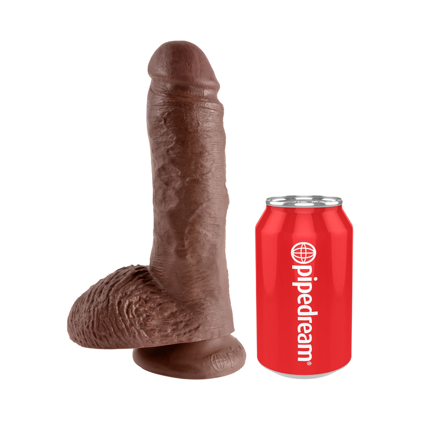 King Cock Ultra Realistic 8 Inch Suction Cup Dildo With Balls