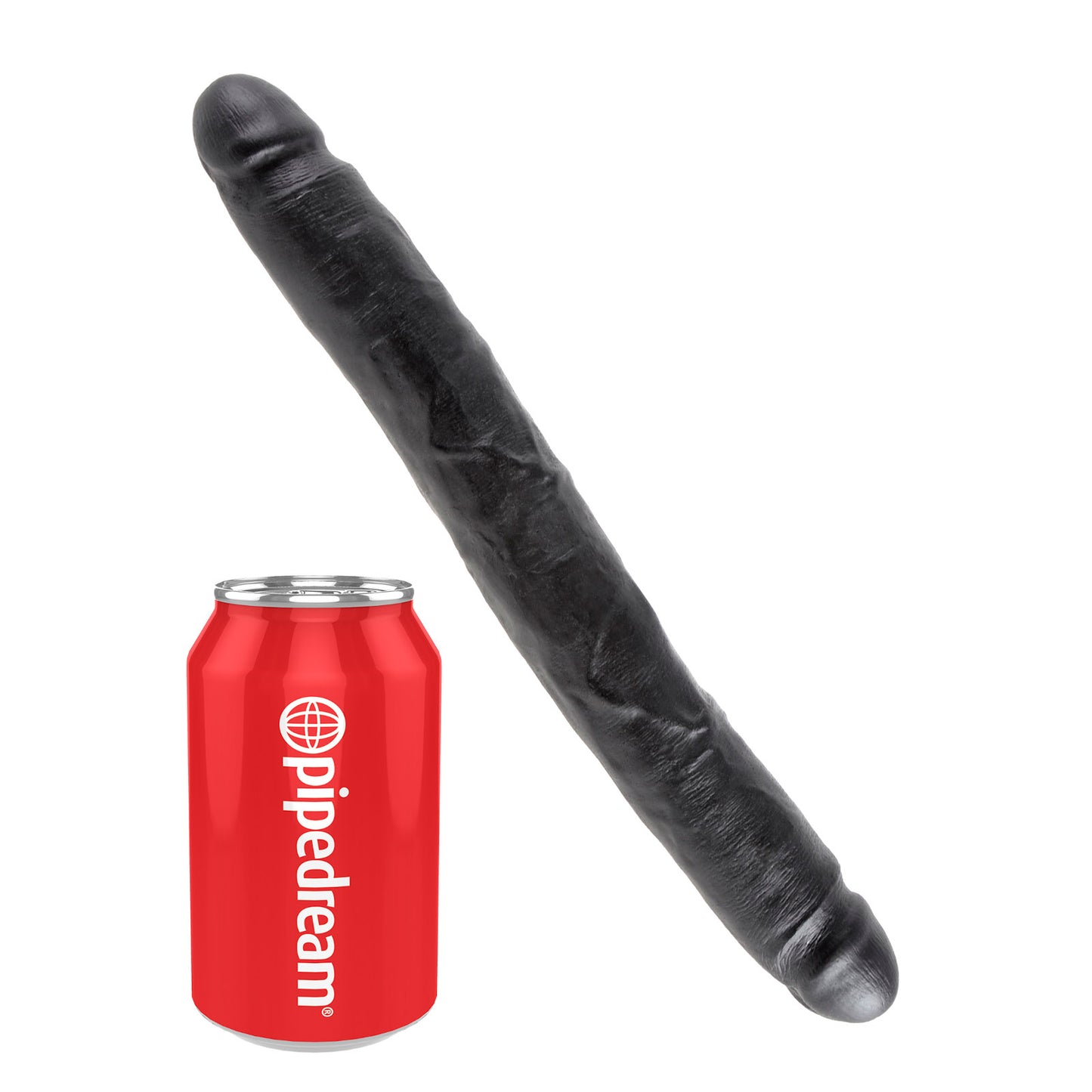 King Cock Ultra Realistic 12 Inch Black Slim Double Dildo