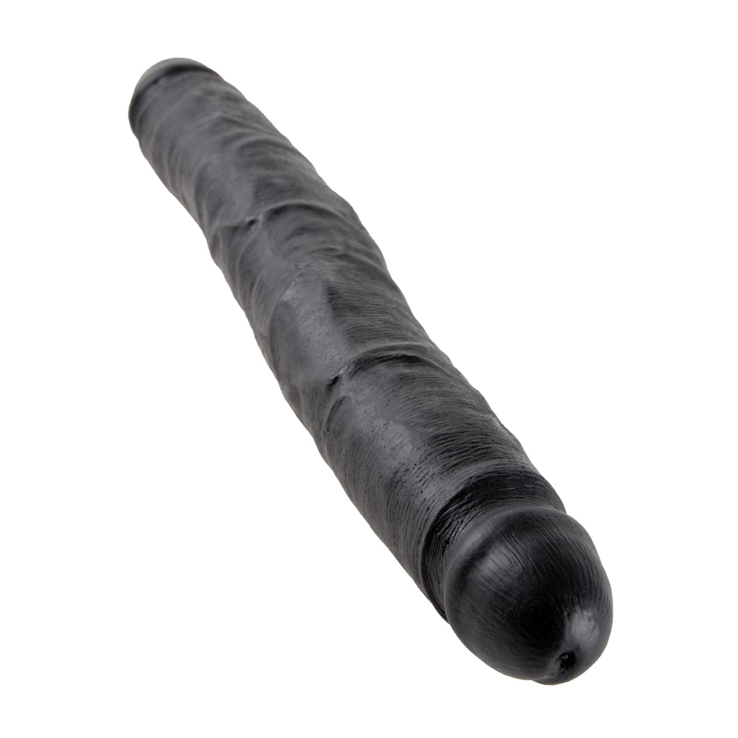 King Cock Ultra Realistic 12 Inch Black Slim Double Dildo