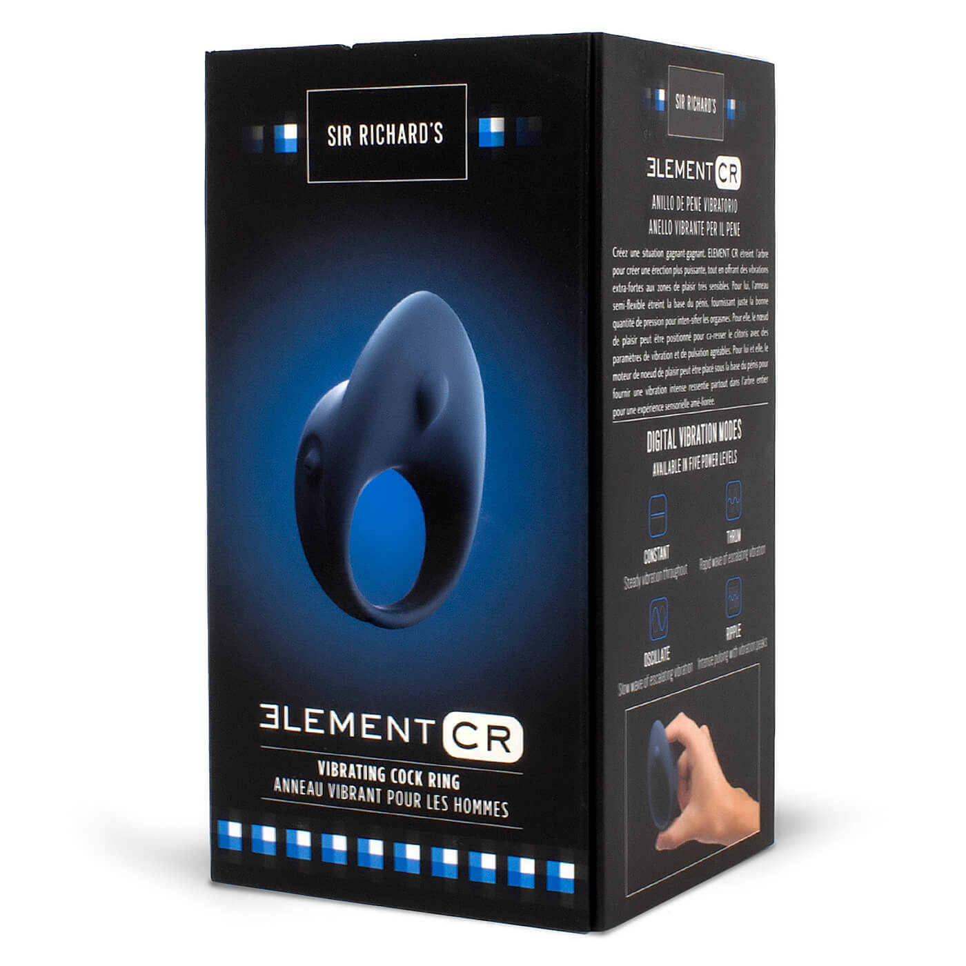 Sir Richard's Element USB Rechargeable Powerful Vibrating Silicone Cock Ring