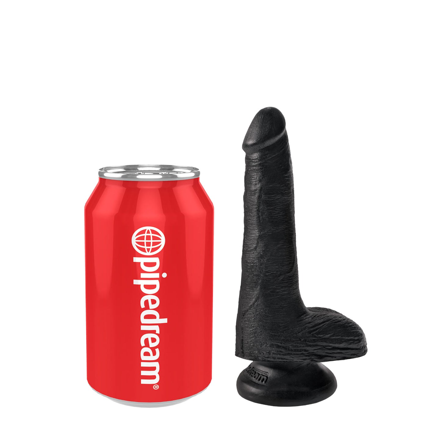 King Cock Ultra 6 Inch Suction Cup Realistic Black Dildo w/ Balls