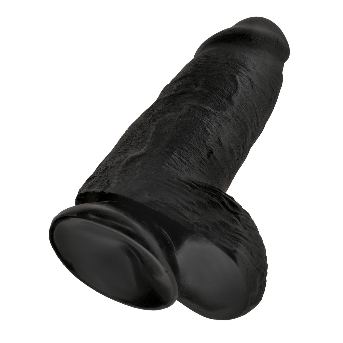 King Cock Ultra Realistic Chubby Black 9 Inch Suction Cup Dildo With Balls