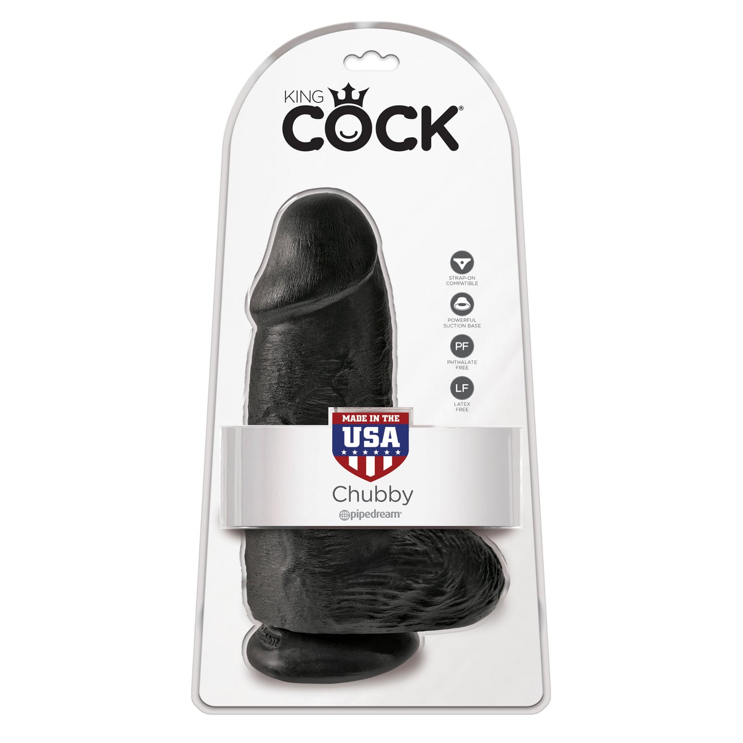 King Cock Ultra Realistic Chubby Black 9 Inch Suction Cup Dildo With Balls