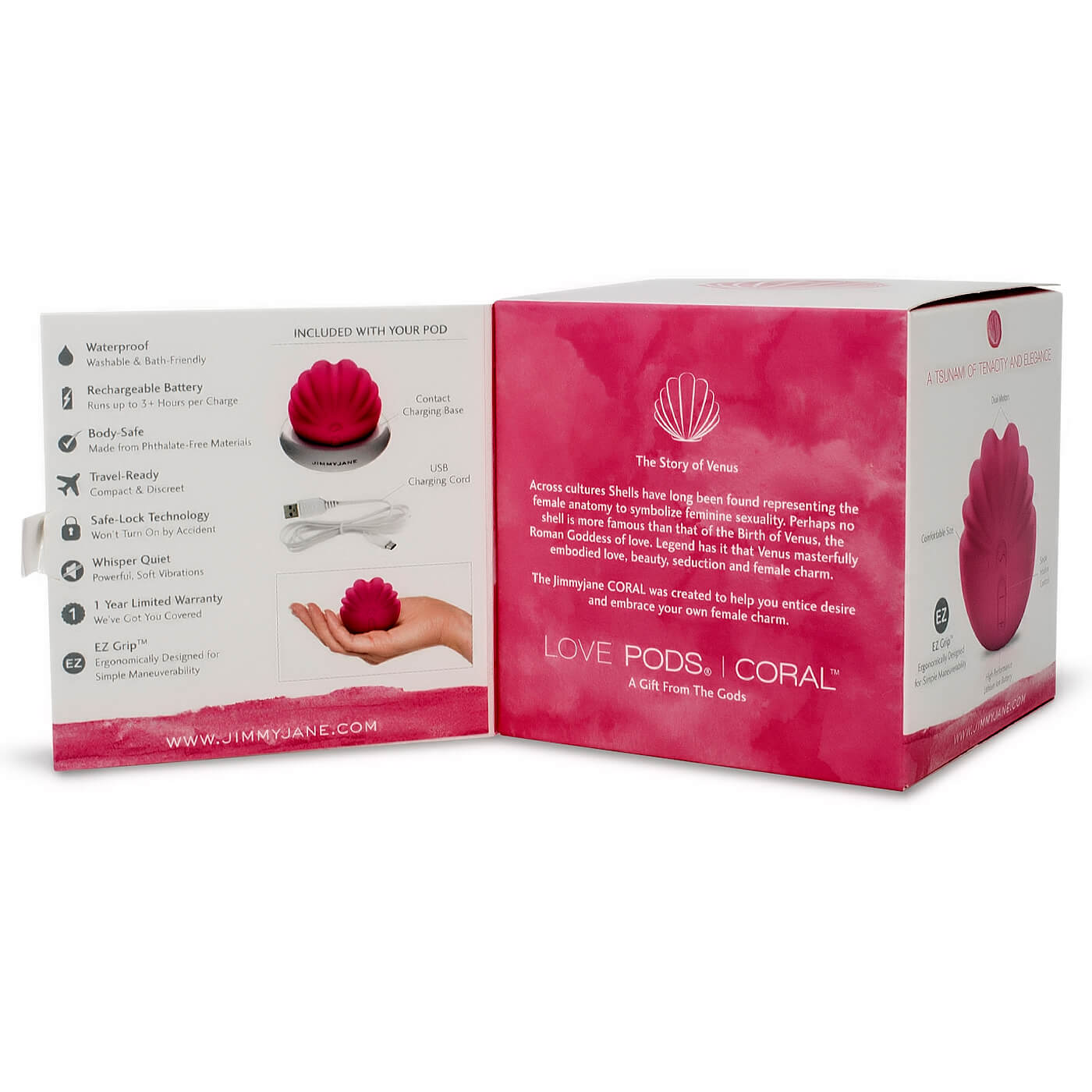 Jimmyjane Coral Love Pod 9 Function USB Rechargeable Clitoral Vibrator