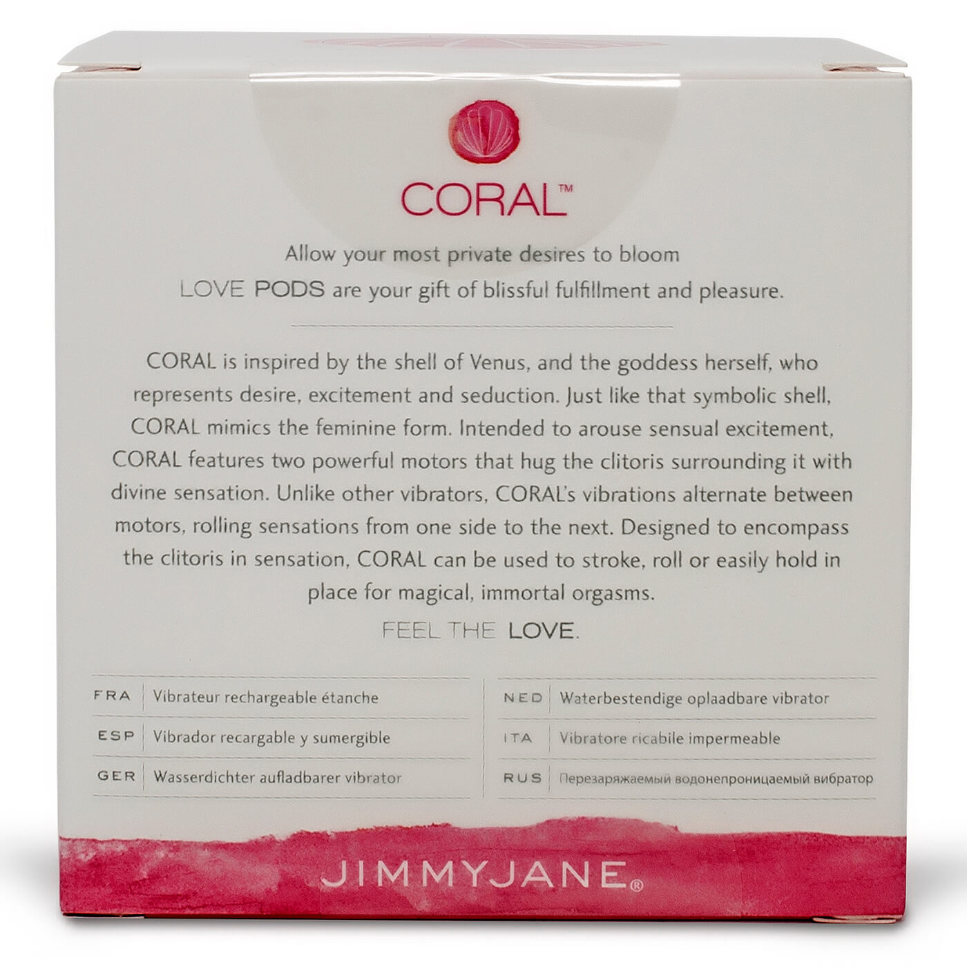 Jimmyjane Coral Love Pod 9 Function USB Rechargeable Clitoral Vibrator