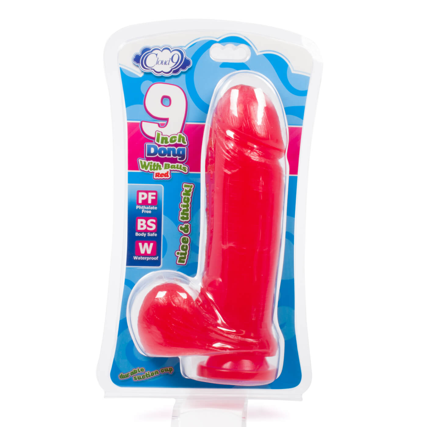 Cloud 9 Thick Dong W/Balls & Suction Ballsy Lifelike 9 Inch Dildo