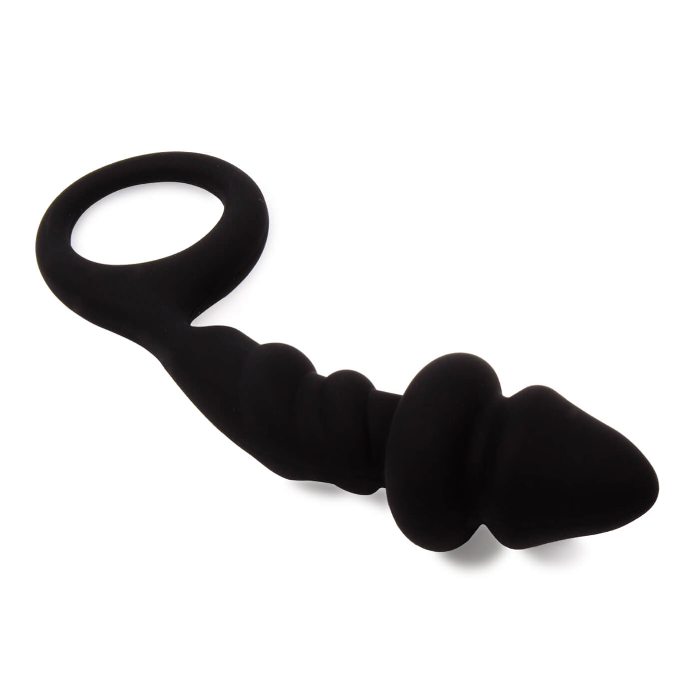 Cloud 9 Curved Silicone Black Waterproof Prostate Plug