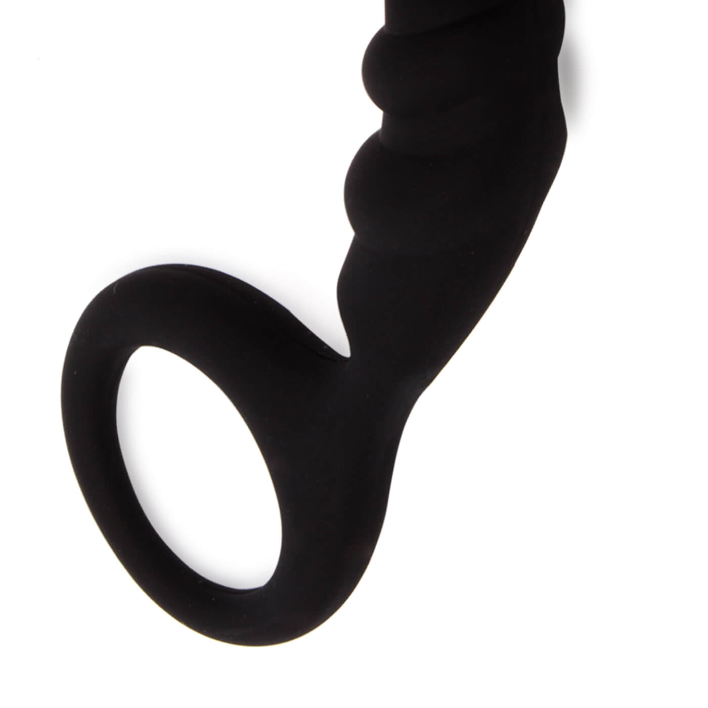Cloud 9 Curved Silicone Black Waterproof Prostate Plug