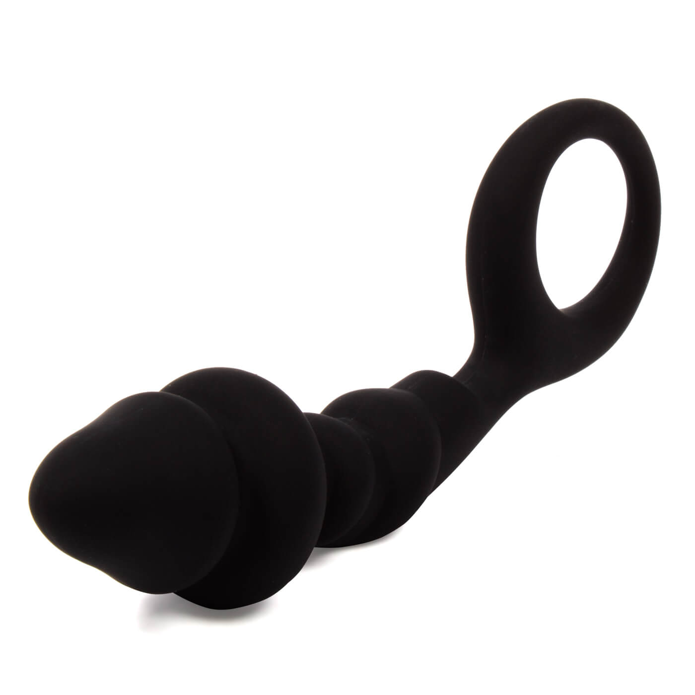 Cloud 9 Curved Silicone Black Waterproof Prostate Plug