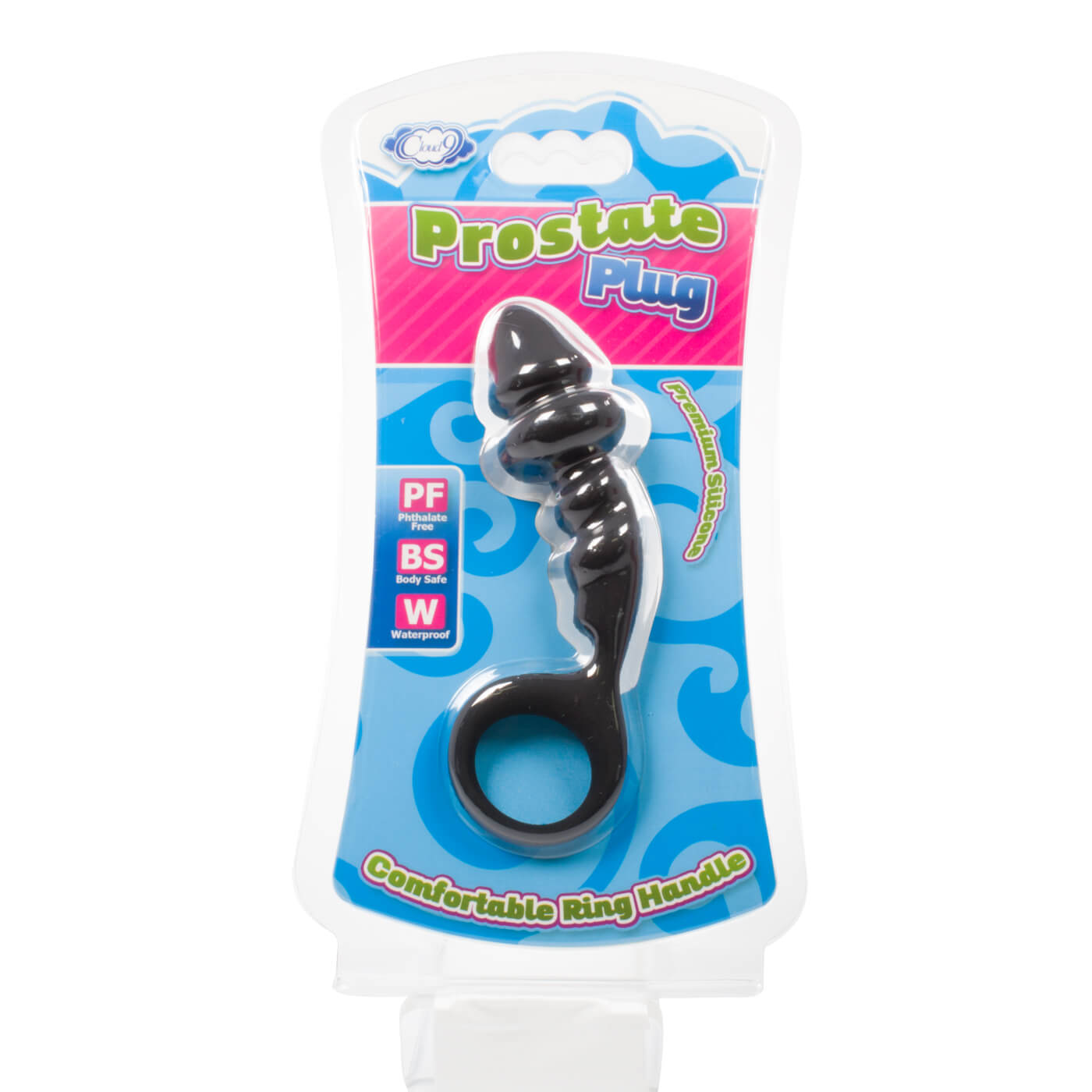 Cloud 9 Curved Silicone Black Waterproof Prostate Plug