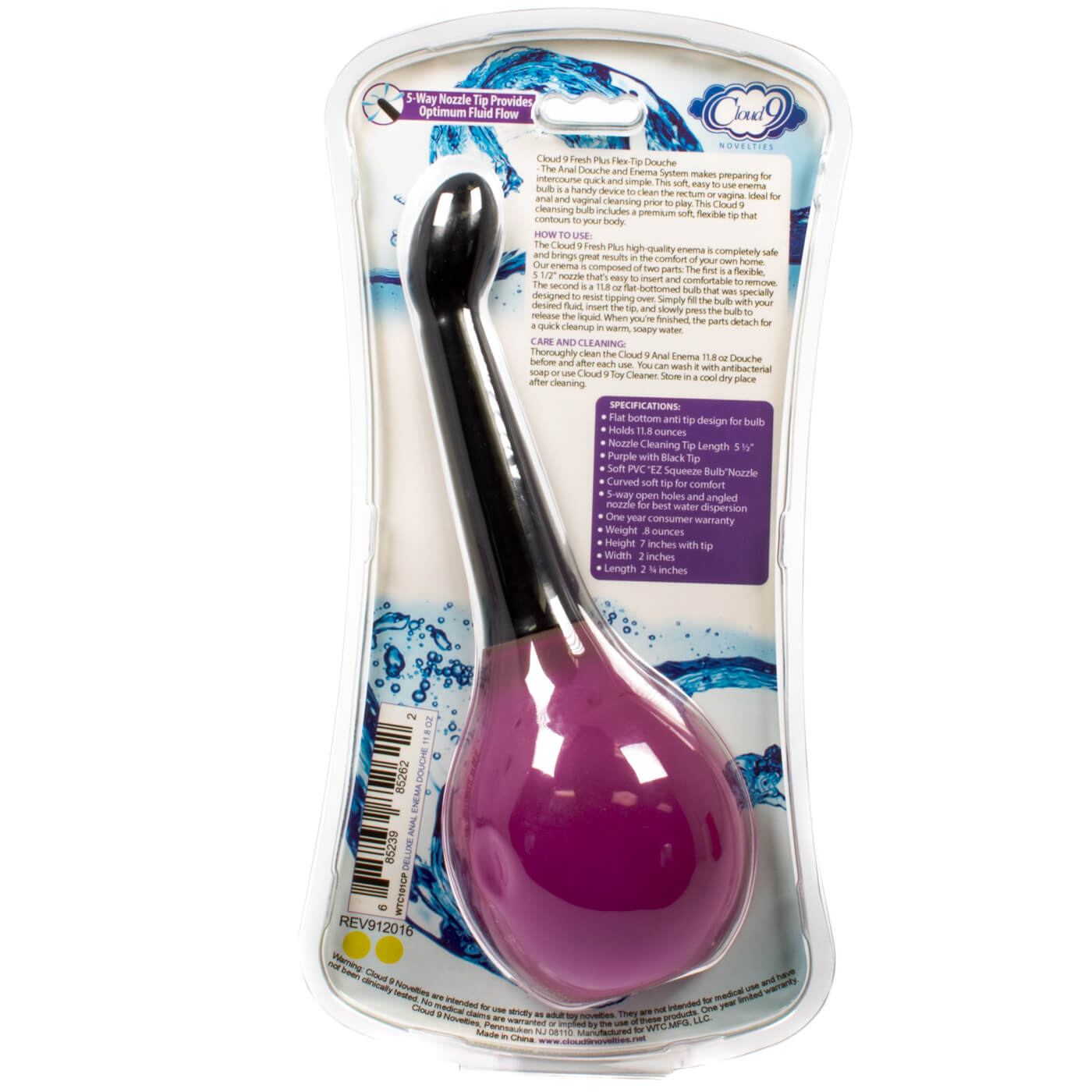 Fresh Plus Flex Tip Anal Douche For Anal Prep