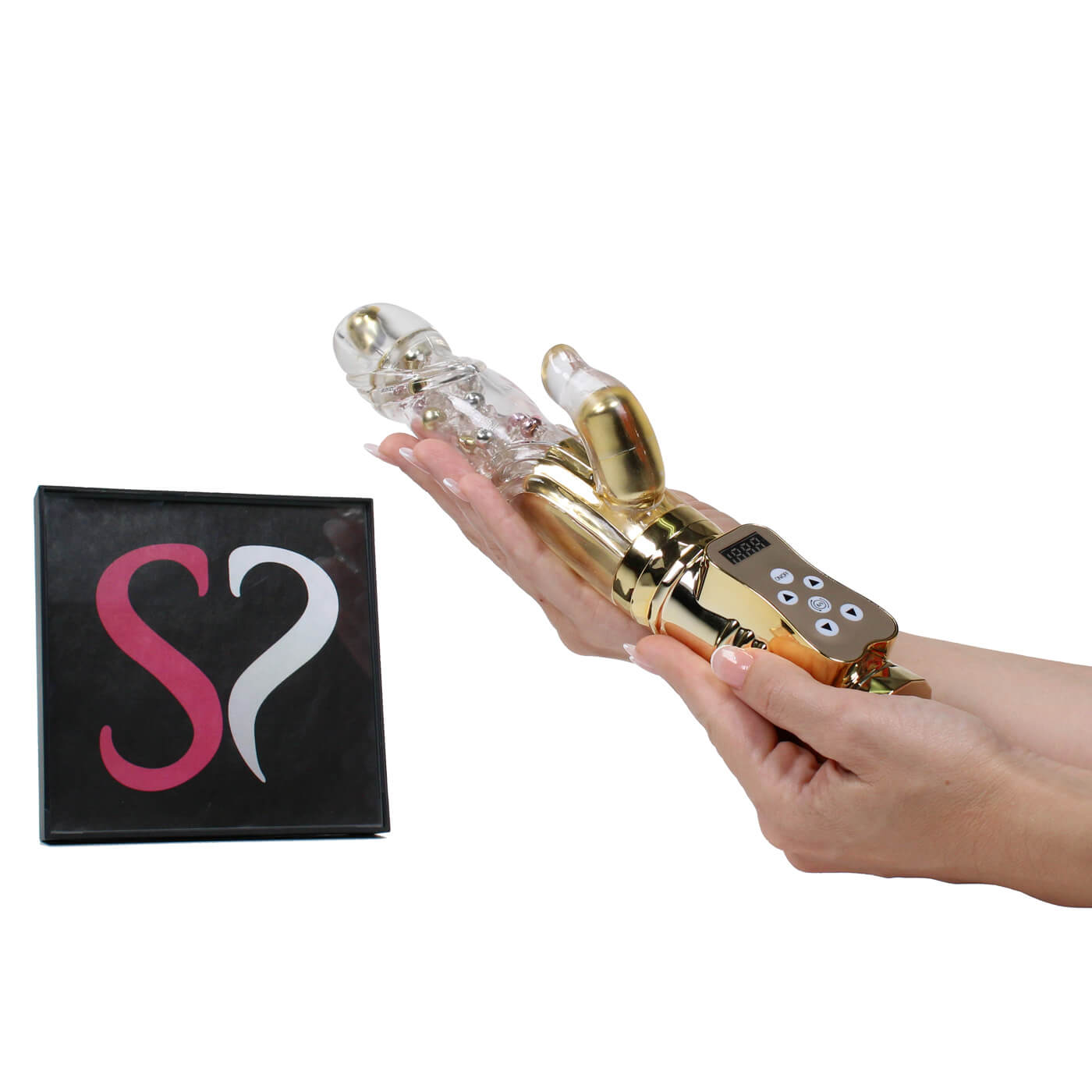 Double Delight Beaded 15 Function Rotating Rabbit Vibrator
