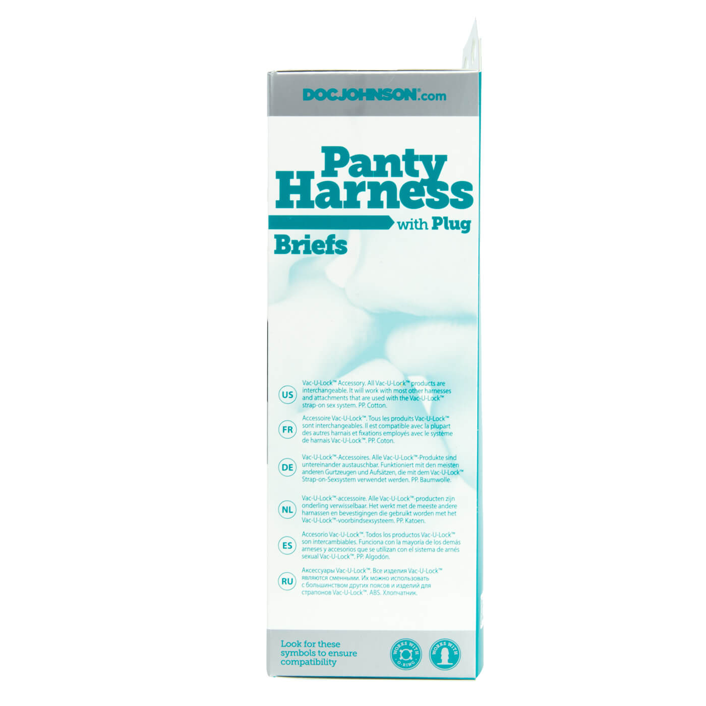 Doc Johnson Vac-U-Lock Panty Harness With Plug - S/M and L/XL