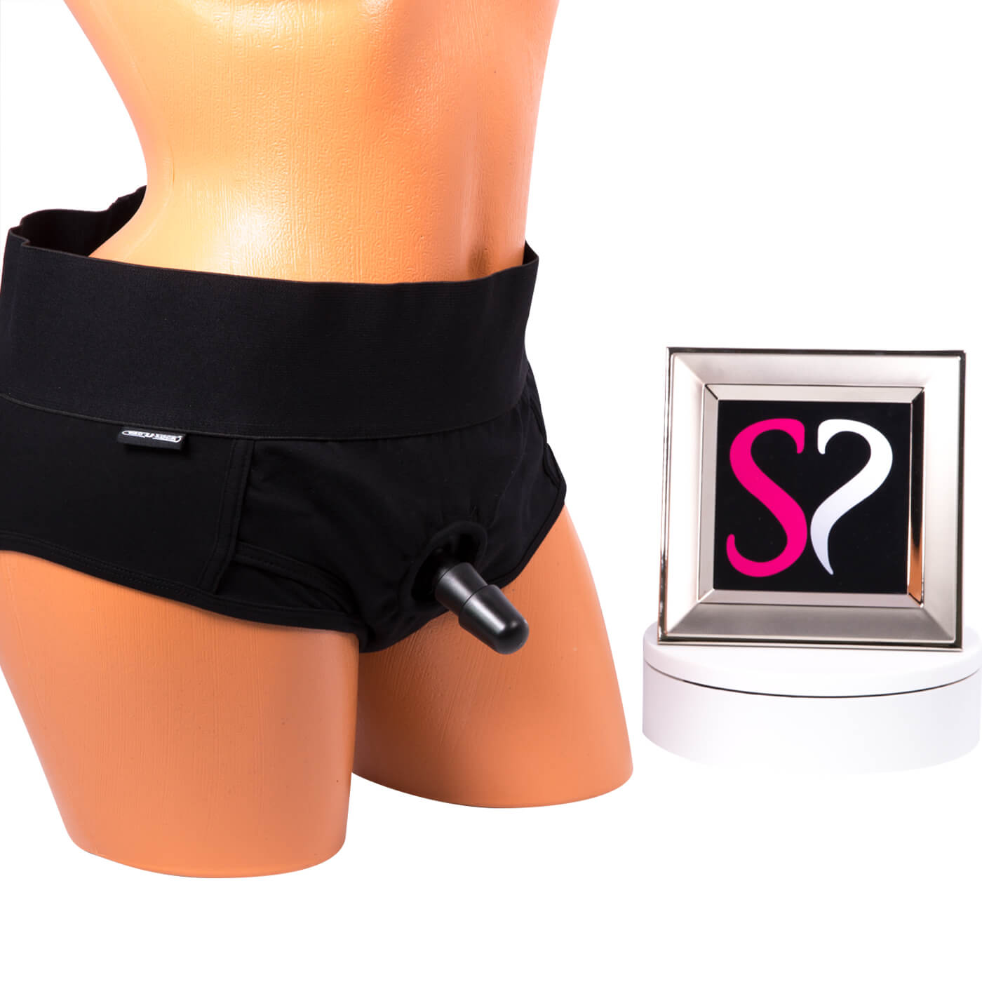 Doc Johnson Vac-U-Lock Panty Harness With Plug - S/M and L/XL