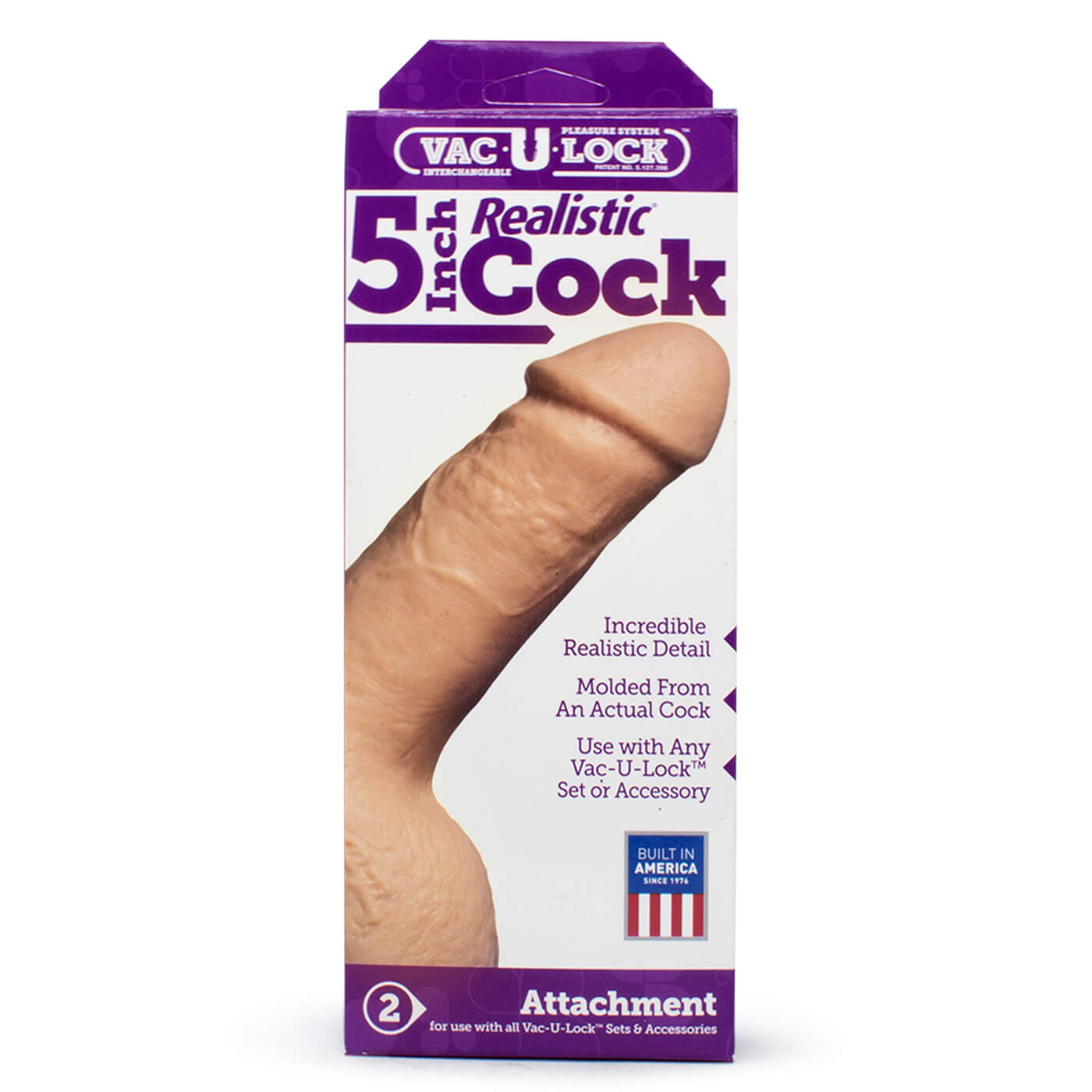 Vac-U-Lock 5 Inch Realistic G-Spot Strap On Dildo