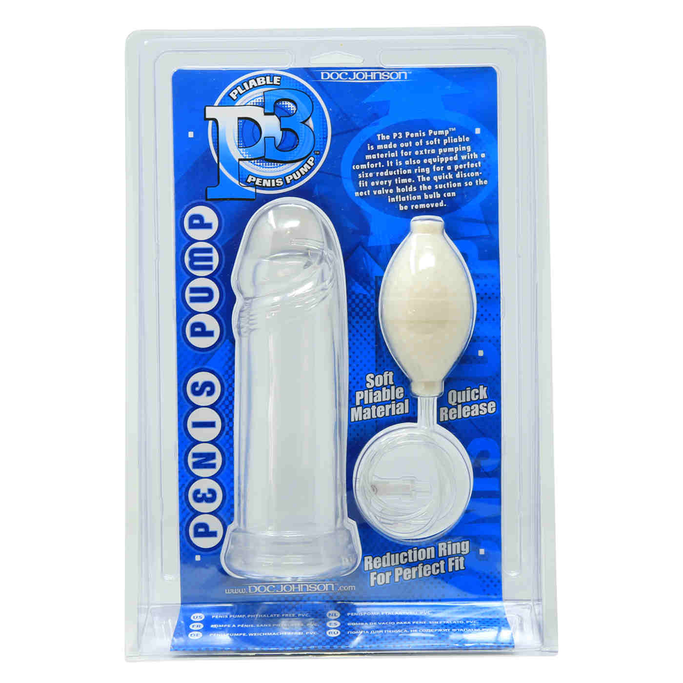 Doc Johnson P3 Clear Penis Pump