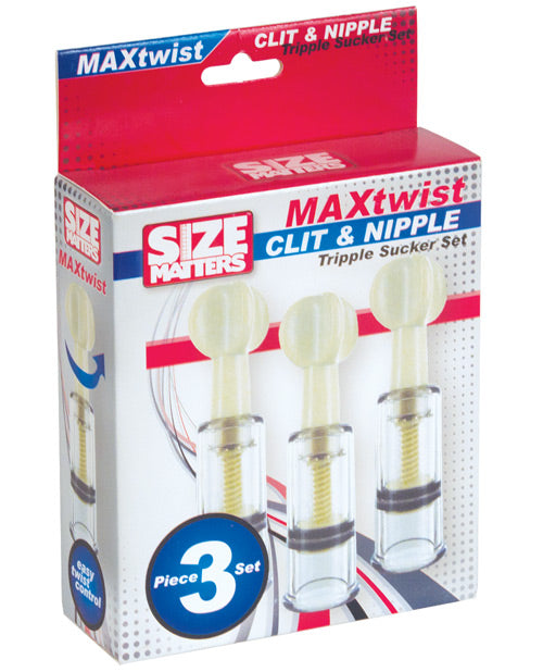 Size Matters Max Twist Triplets Nipple and Clit Suckers