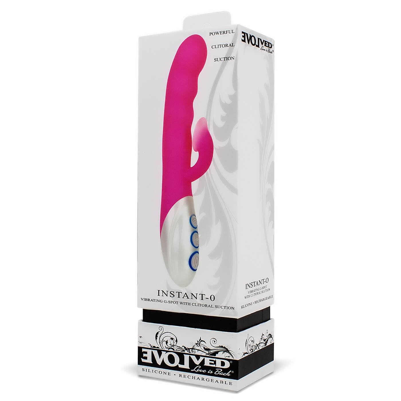 Instant O 8 Function Waterproof USB Rechargeable G-Spot Dual Vibrator