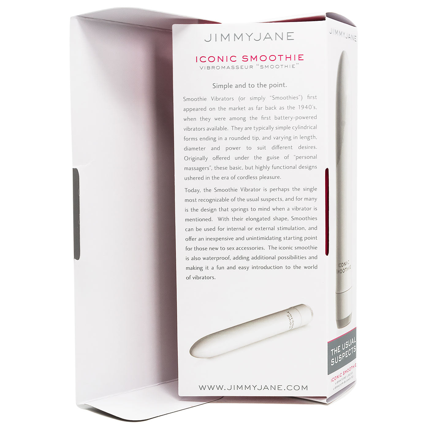 Jimmyjane Hypoallergenic Waterproof Iconic Smoothie Vibrator