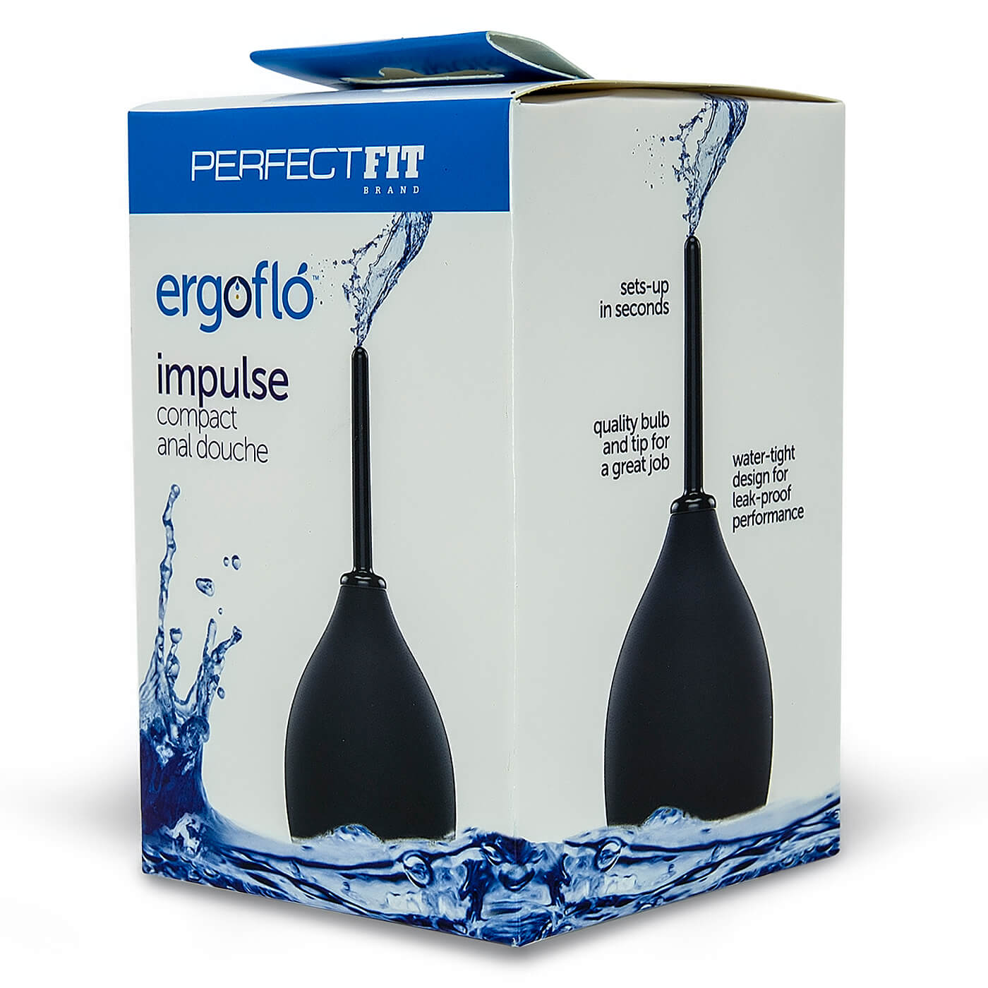 Ergoflo Impulse Water-Tight Leak-Proof Douche for Anal Hygiene