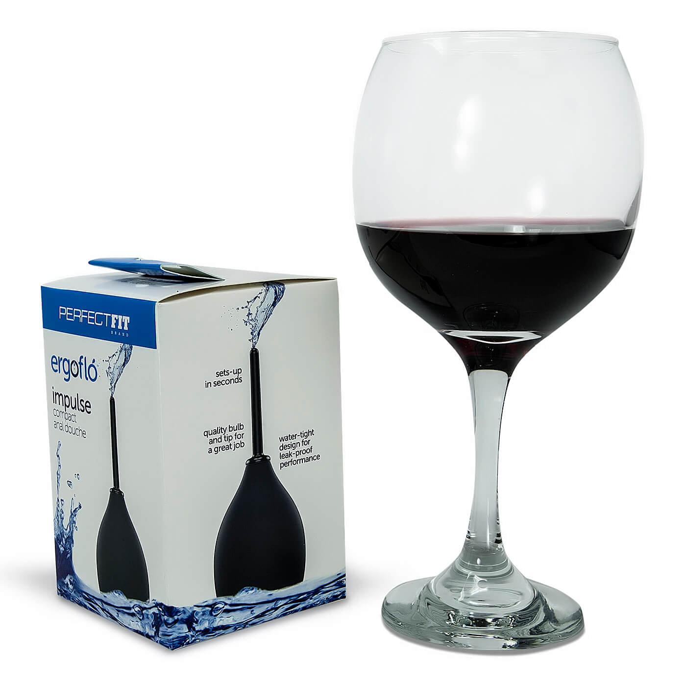 Ergoflo Impulse Water-Tight Leak-Proof Douche for Anal Hygiene