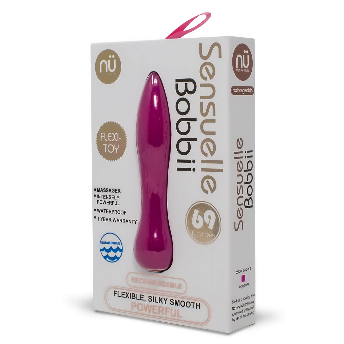 Sensuelle USB Rechargeable Powerful Bobbii 69 Func Bullet Vibrator