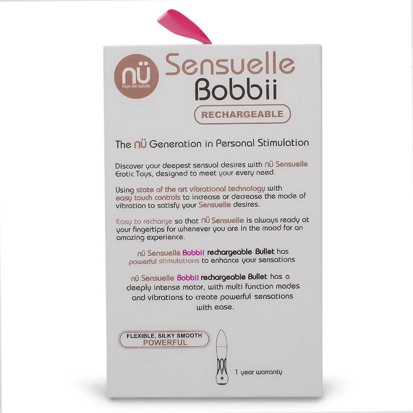 Sensuelle USB Rechargeable Powerful Bobbii 69 Func Bullet Vibrator