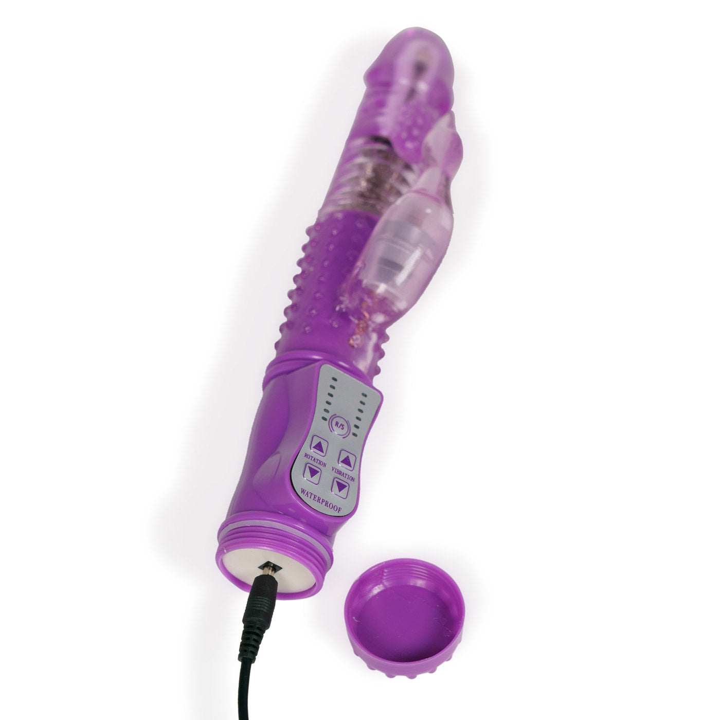 Double Delight 7 Function Rotating Beaded Realistic Rechargeable Rabbit Vibrator