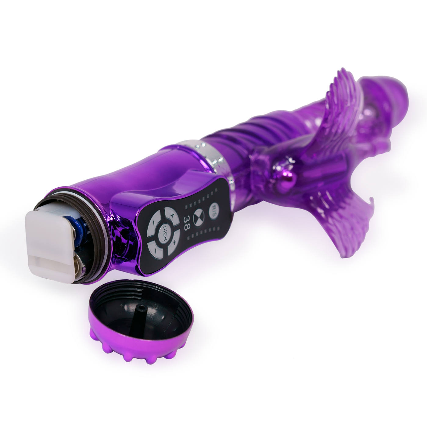 Double Delight 8 Function Thrusting Rabbit Vibrator With Rotating Beads