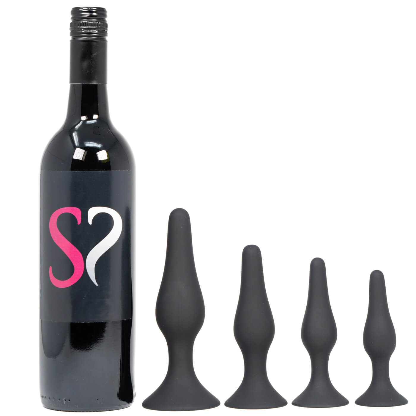 Backdoor Bliss 4 Size Silicone Suction Cup Butt Plug Training Set