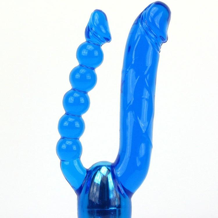 Dual Penetrator Realistic 5 Inch Vibrator Anal Bead Combo by California Exotics - - 5