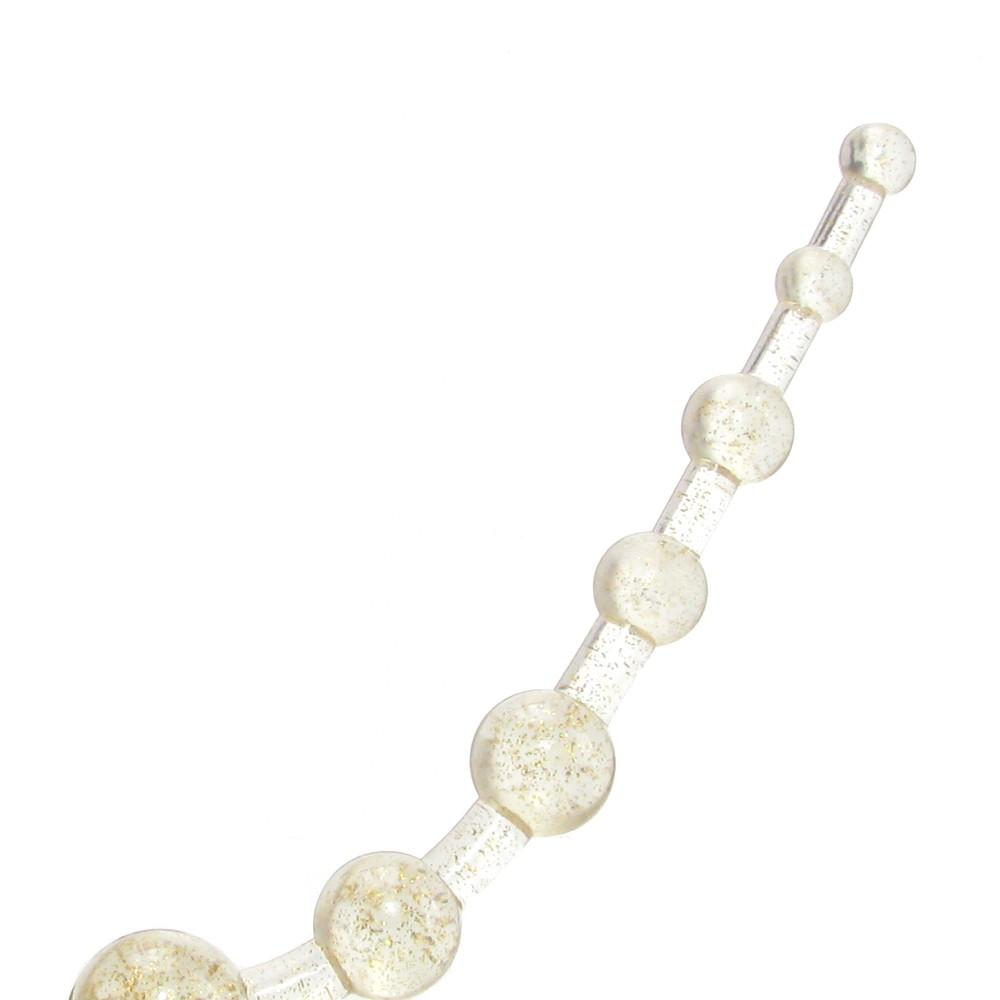 X-10 Extreme Pure Gold Anal Beads in Platinum by California Exotics - - 8